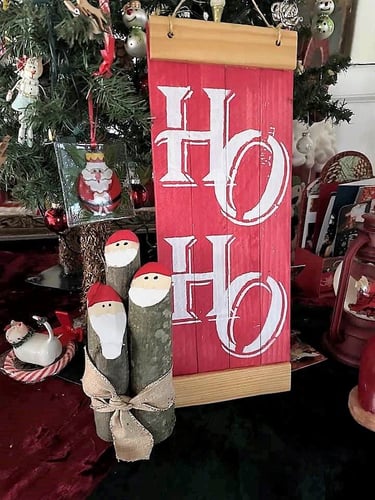 product hoho slat sign and wood gnomes from jodi