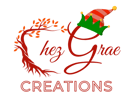 chez grae creations christmas elf logo transparent