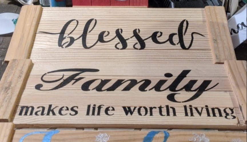 product slat sign blessed family